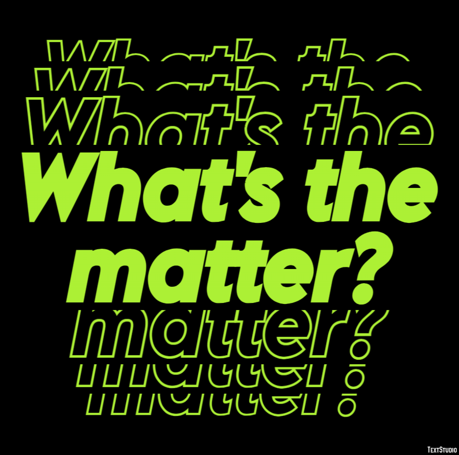 What's the matter? Efeito de texto