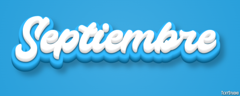 Septiembre Efecto de texto