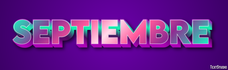 Septiembre Efecto de texto
