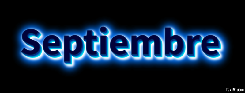 Septiembre Efecto de texto