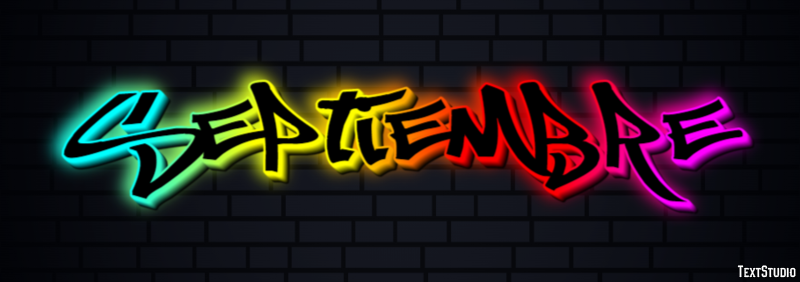 Septiembre Efecto de texto