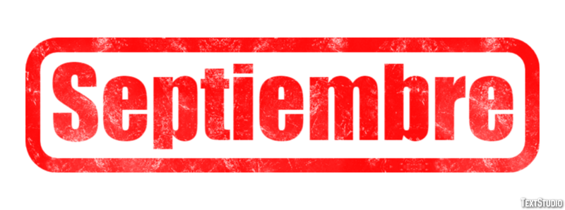 Septiembre Efecto de texto