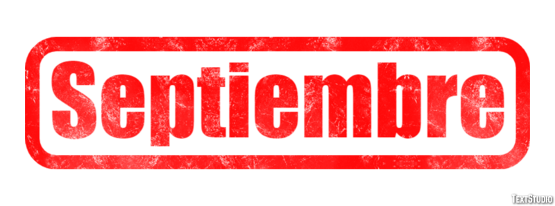 Septiembre Effetto testo