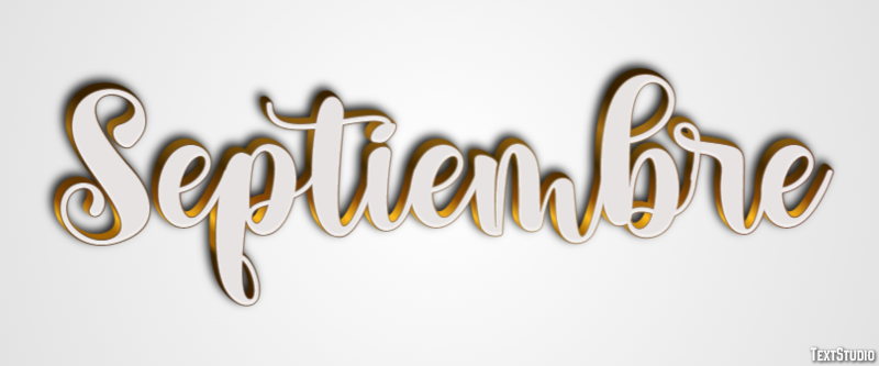 Septiembre Efecto de texto