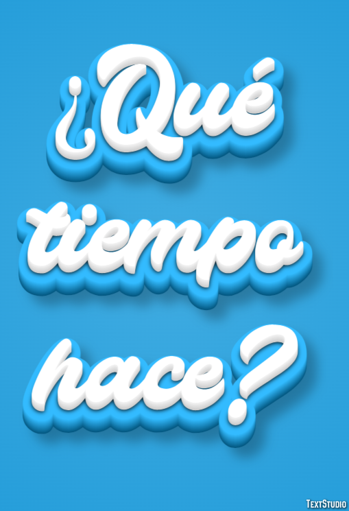 ¿Qué tiempo hace? Efecto de texto