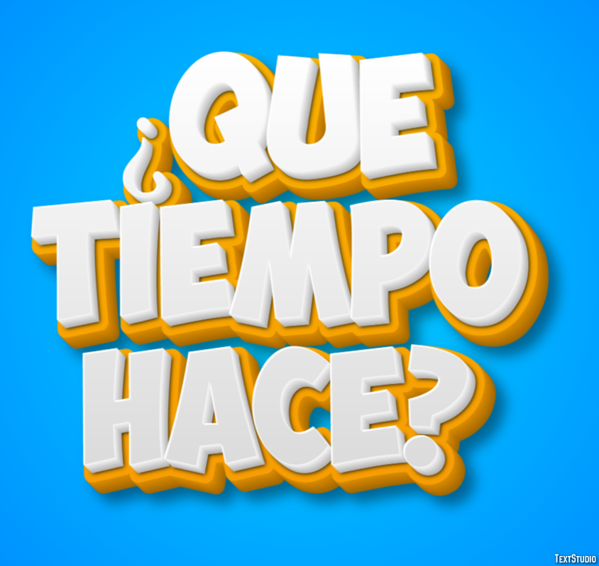 ¿Qué tiempo hace? Эффект текста