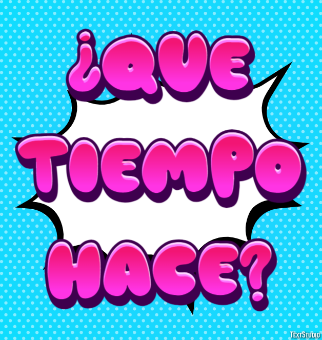 ¿Qué tiempo hace? Efecto de texto