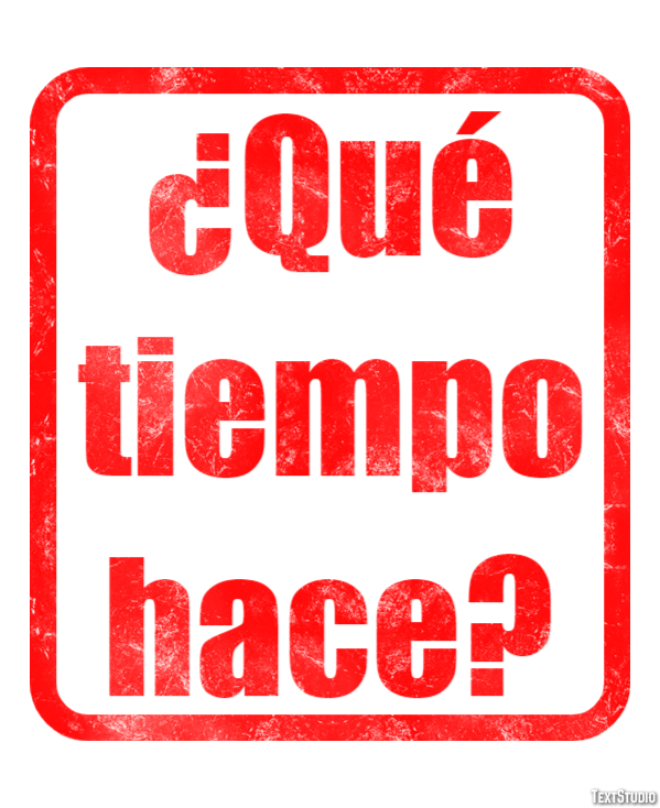 ¿Qué tiempo hace? Efecto de texto
