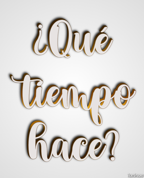 ¿Qué tiempo hace? Efecto de texto