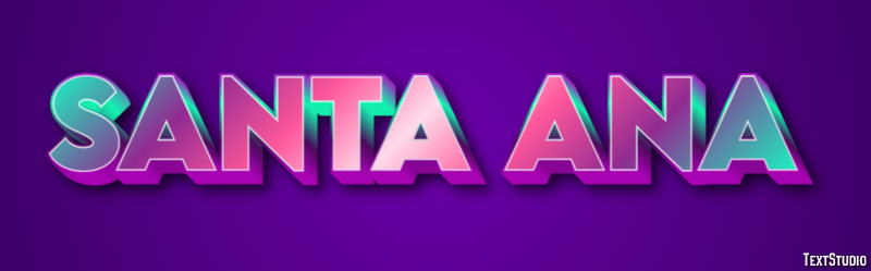 Santa Ana Tekst Effect
