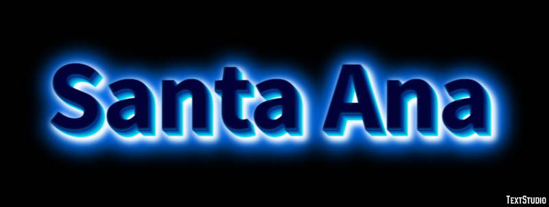 Santa Ana Эффект текста