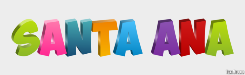 Santa Ana Tekst Effect