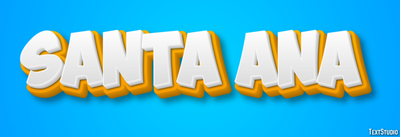Santa Ana Эффект текста