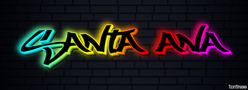 Santa Ana Tekst Effect