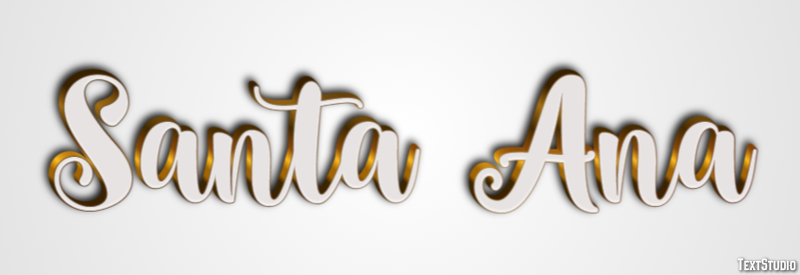 Santa Ana Эффект текста
