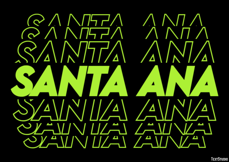 Santa Ana Efekt tekstowy