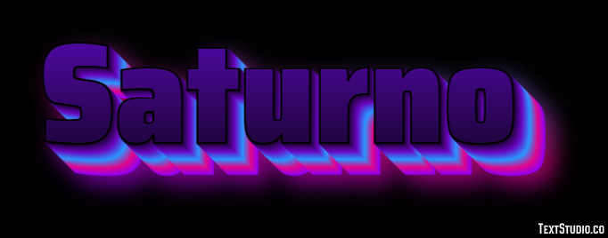 Saturno Effetto testo