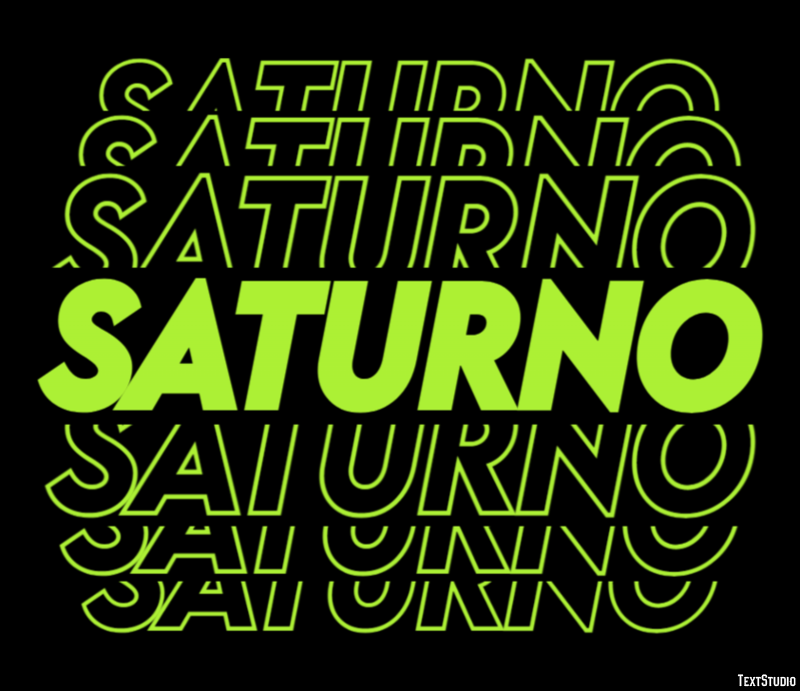 Saturno Effetto testo