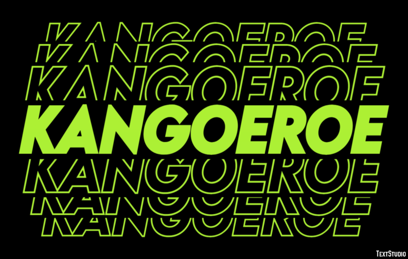 Kangoeroe Текстовый эффект