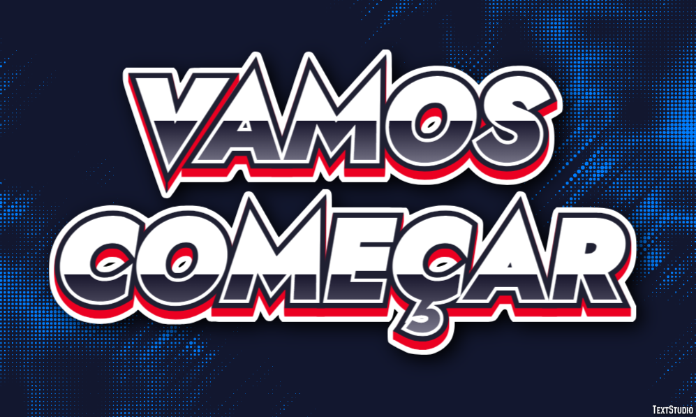 Vamos começar Efeito de texto