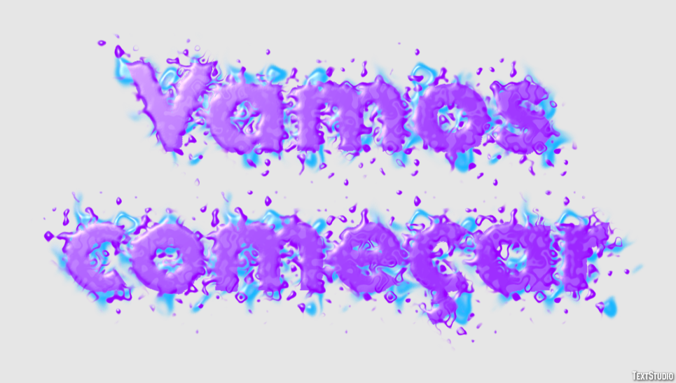 Vamos começar Efeito de texto