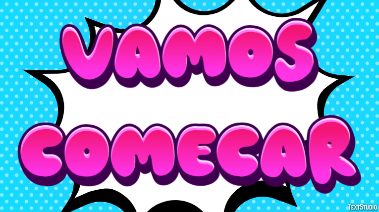 Vamos começar Efeito de texto