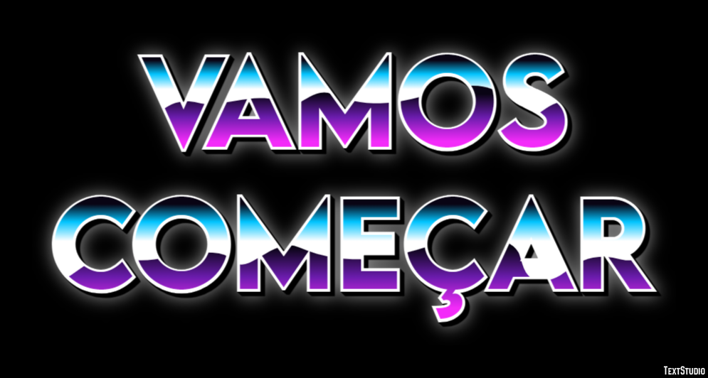 Vamos começar Efeito de texto