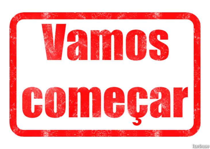 Vamos começar Efeito de texto