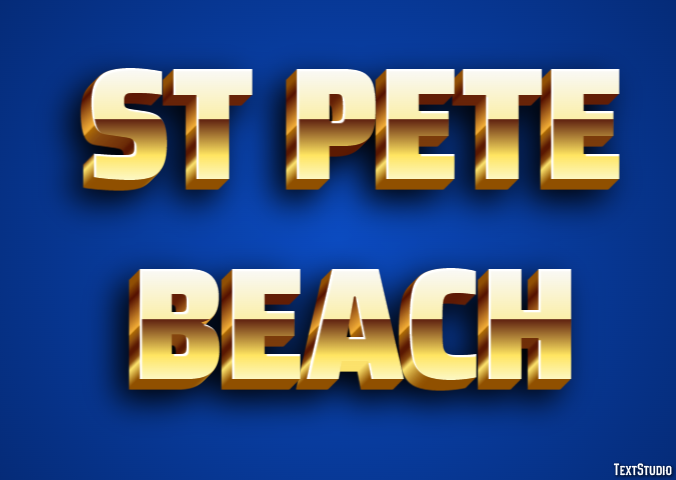 St Pete Beach Эффект текста
