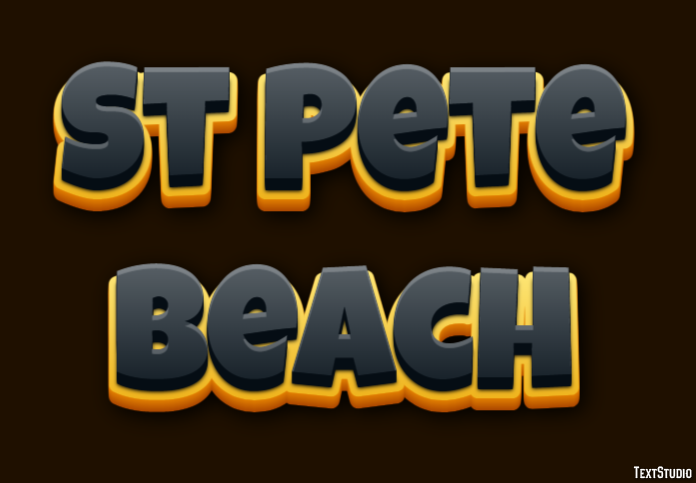 St Pete Beach Эффект текста