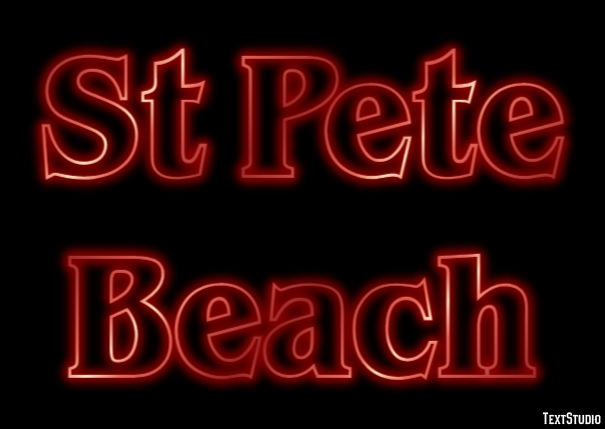 St Pete Beach Efecto de Texto