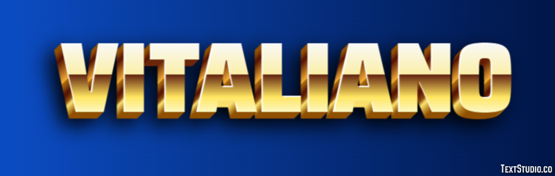 Vitaliano Effetto testo