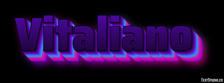 Vitaliano Effetto testo
