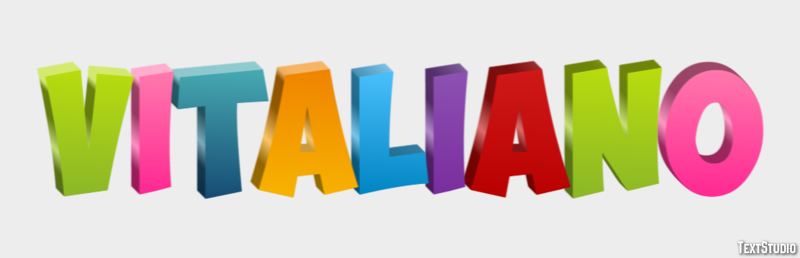 Vitaliano Effetto testo