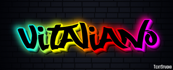 Vitaliano Effetto testo