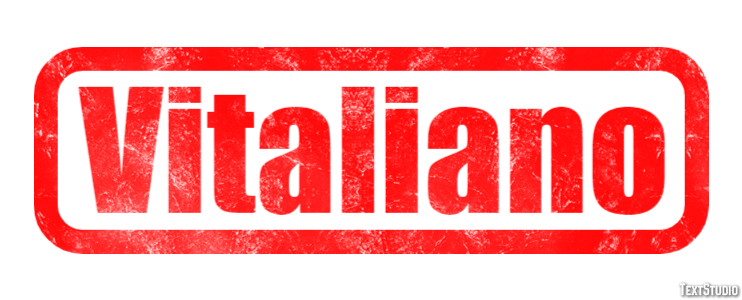 Vitaliano Effetto testo