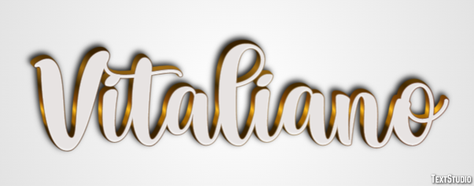 Vitaliano Effetto testo