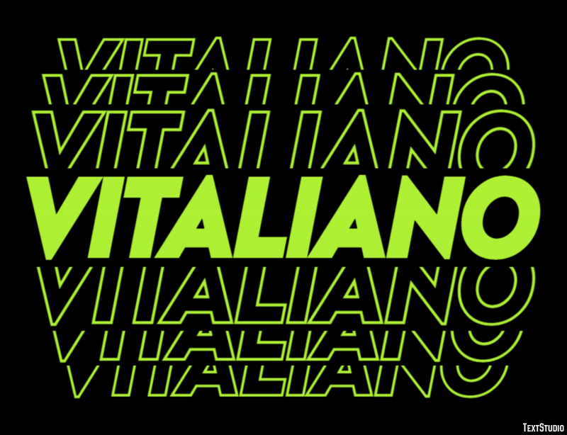 Vitaliano Effetto testo