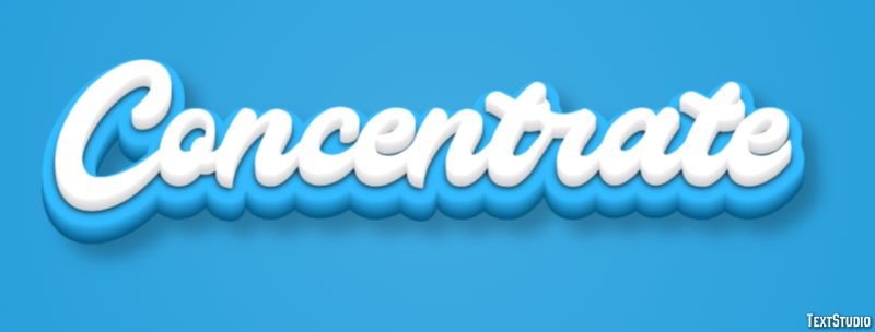 Concentrate Text Effect