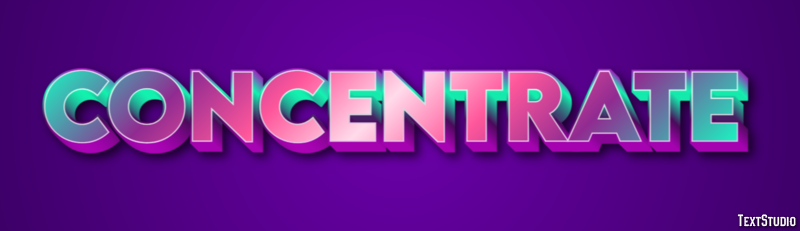 Concentrate Tekst Effect