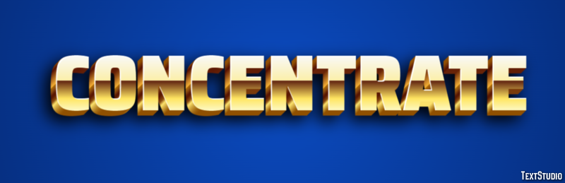 Concentrate Text Effect