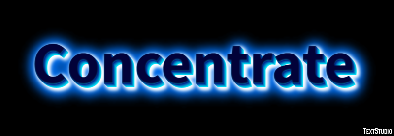 Concentrate Text Effect