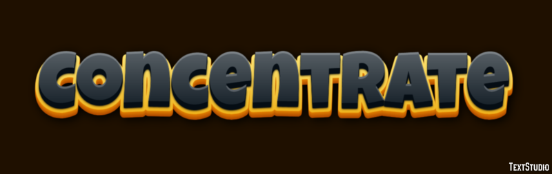 Concentrate Text Effect