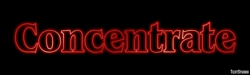 Concentrate Text Effect