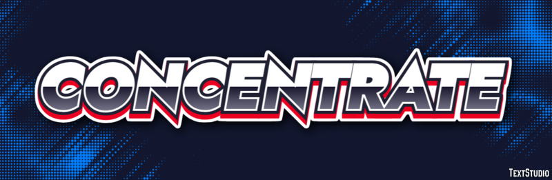 Concentrate Tekst Effect