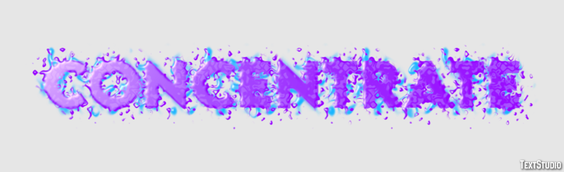 Concentrate Text Effect
