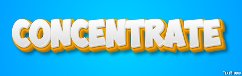 Concentrate Tekst Effect