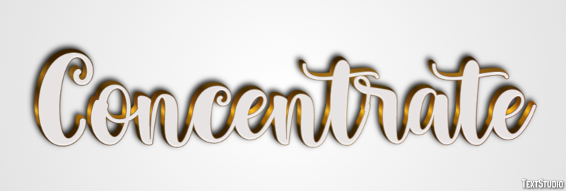 Concentrate Text Effect