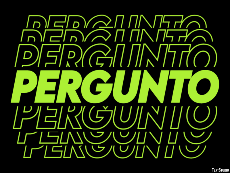 Pergunto Efeito de texto