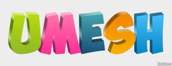 Umesh Text effect
